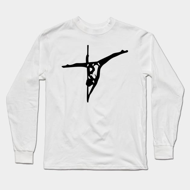 Aerialist Pole Dancer Splits Ayesha Long Sleeve T-Shirt by Libbygig